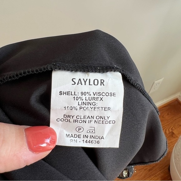 Revolve Saylor Metallic Black Lurex cold shoulder top - Picture 9 of 9